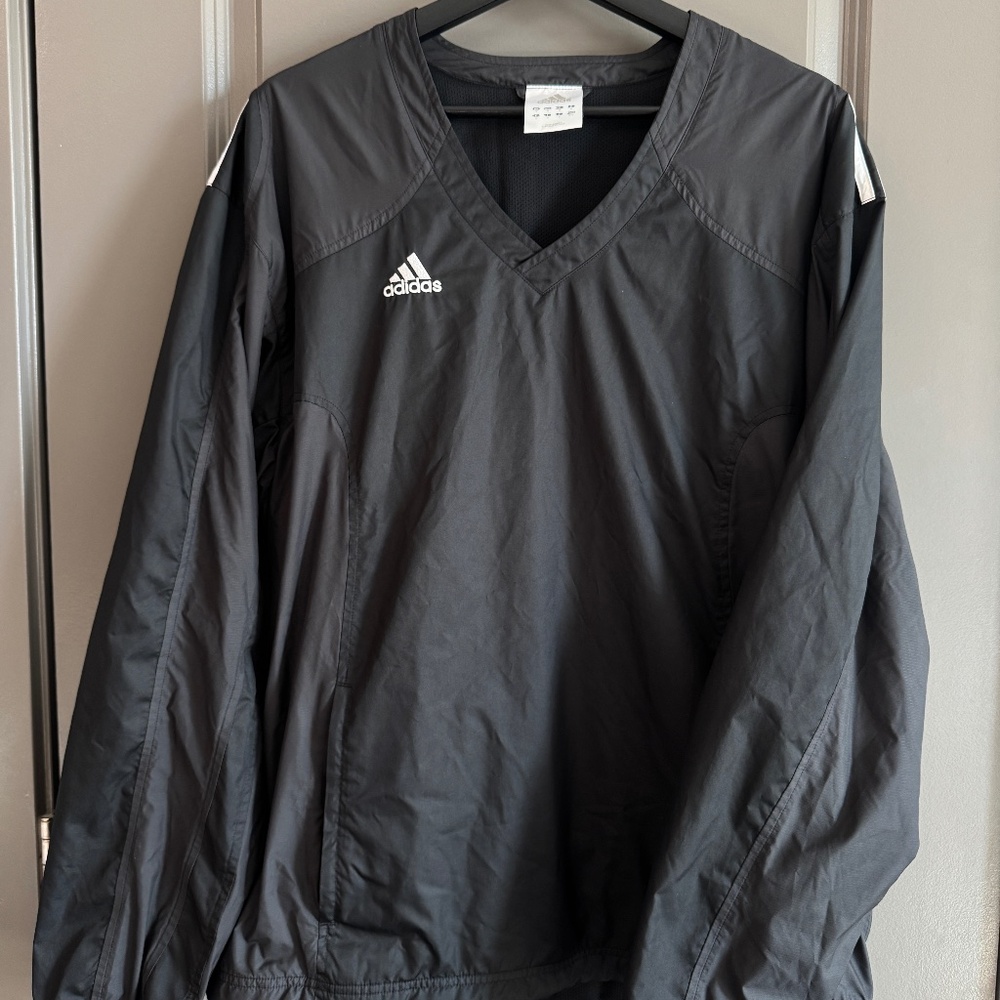 Adidas V-Neck Windbreaker - LIKE NEW 🔥